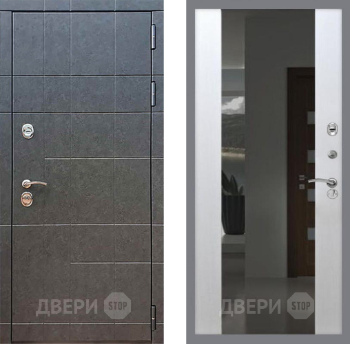 Входная металлическая Дверь Рекс (REX) 21 СБ-16 Зеркало Белый ясень в Жуковский