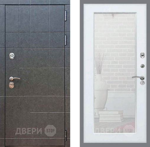 Входная металлическая Дверь Рекс (REX) 21 Зеркало Пастораль Белый ясень в Жуковский