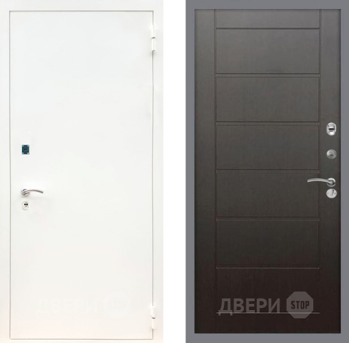 Входная металлическая Дверь Рекс (REX) 1А Белая шагрень Сити Венге в Жуковский