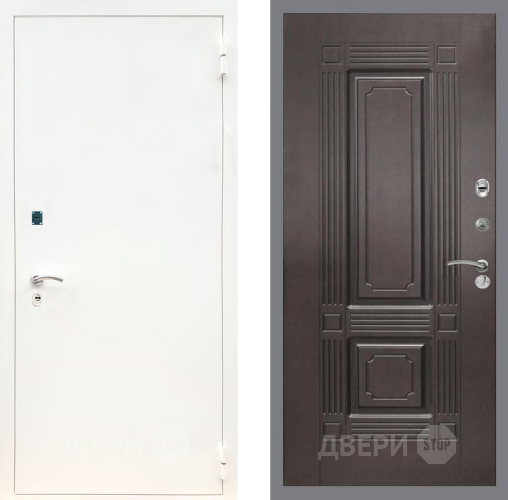 Входная металлическая Дверь Рекс (REX) 1А Белая шагрень FL-2 Венге в Жуковский