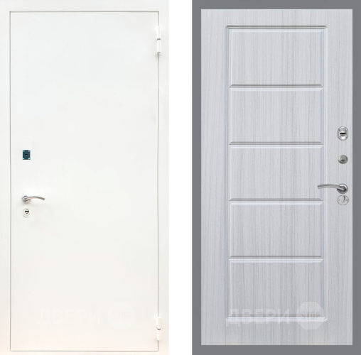 Входная металлическая Дверь Рекс (REX) 1А Белая шагрень FL-39 Сандал белый в Жуковский