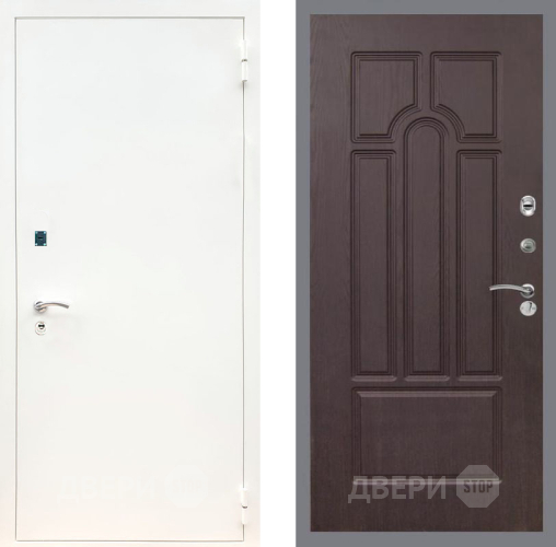 Входная металлическая Дверь Рекс (REX) 1А Белая шагрень FL-58 Венге в Жуковский