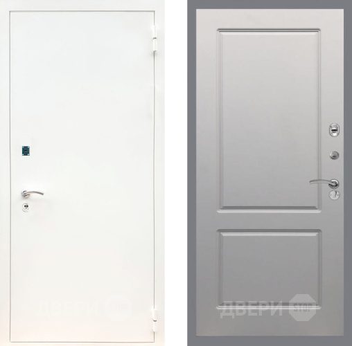 Входная металлическая Дверь Рекс (REX) 1А Белая шагрень FL-117 Грей софт в Жуковский