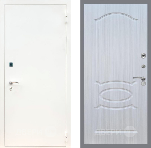 Входная металлическая Дверь Рекс (REX) 1А Белая шагрень FL-128 Сандал белый в Жуковский