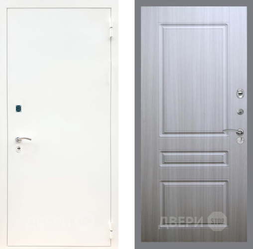 Входная металлическая Дверь Рекс (REX) 1А Белая шагрень FL-243 Сандал белый в Жуковский