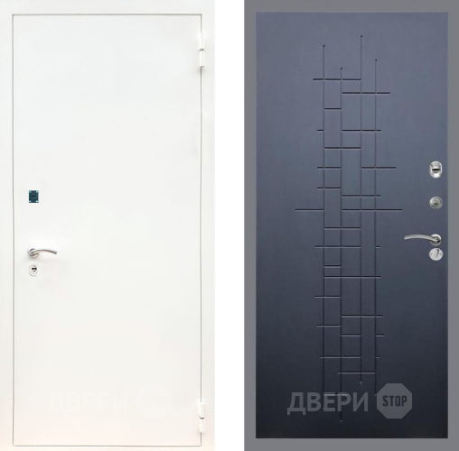 Входная металлическая Дверь Рекс (REX) 1А Белая шагрень FL-289 Ясень черный в Жуковский