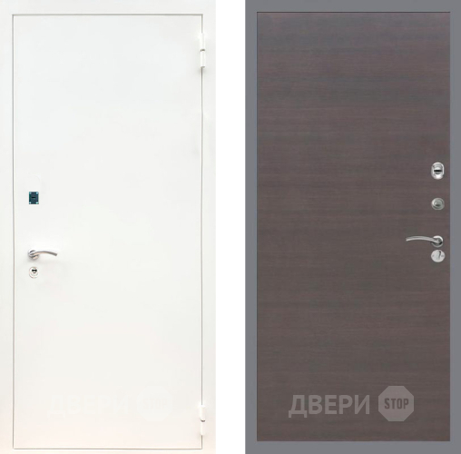 Входная металлическая Дверь Рекс (REX) 1А Белая шагрень GL венге поперечный в Жуковский