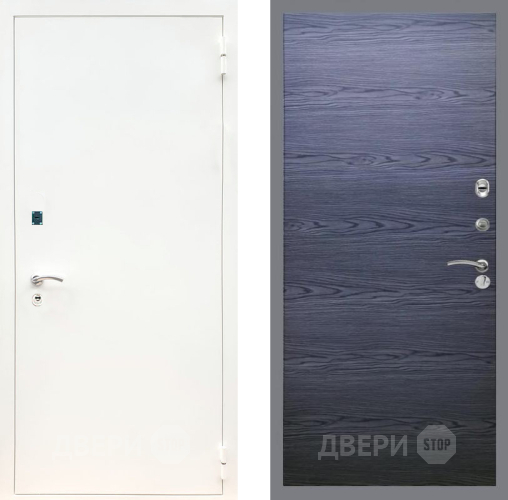 Входная металлическая Дверь Рекс (REX) 1А Белая шагрень GL Дуб тангенальный черный в Жуковский