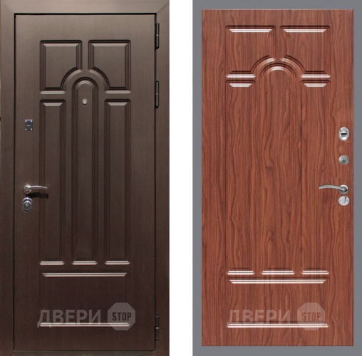 Входная металлическая Дверь Рекс (REX) Эврика FL-58 орех тисненый в Жуковский