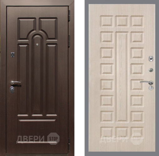 Входная металлическая Дверь Рекс (REX) Эврика FL-183 Беленый дуб в Жуковский