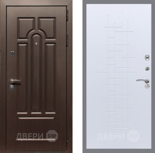 Входная металлическая Дверь Рекс (REX) Эврика FL-289 Белый ясень в Жуковский