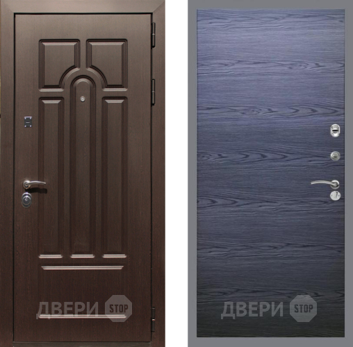 Входная металлическая Дверь Рекс (REX) Эврика GL Дуб тангенальный черный в Жуковский