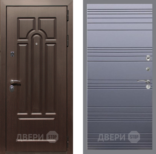 Входная металлическая Дверь Рекс (REX) Эврика Line Силк титан в Жуковский