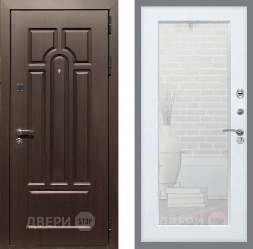 Дверь Рекс (REX) Эврика Зеркало Пастораль Белый ясень в Жуковский