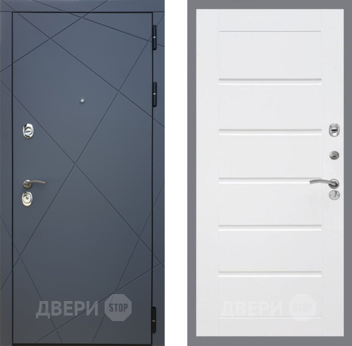 Входная металлическая Дверь Рекс (REX) 13 Силк Титан Сити Белый ясень в Жуковский