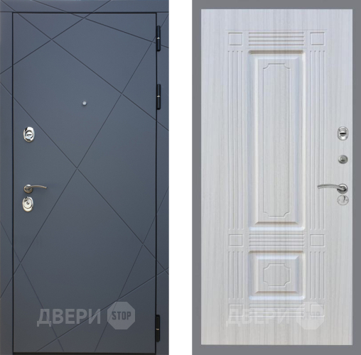 Входная металлическая Дверь Рекс (REX) 13 Силк Титан FL-2 Сандал белый в Жуковский