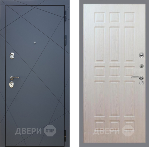 Входная металлическая Дверь Рекс (REX) 13 Силк Титан FL-33 Беленый дуб в Жуковский