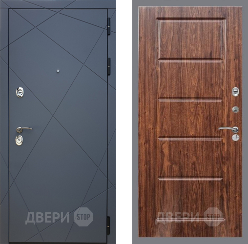 Входная металлическая Дверь Рекс (REX) 13 Силк Титан FL-39 орех тисненый в Жуковский