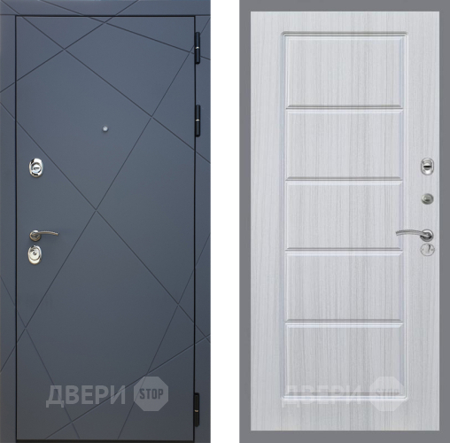 Входная металлическая Дверь Рекс (REX) 13 Силк Титан FL-39 Сандал белый в Жуковский
