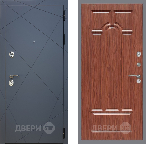 Входная металлическая Дверь Рекс (REX) 13 Силк Титан FL-58 орех тисненый в Жуковский