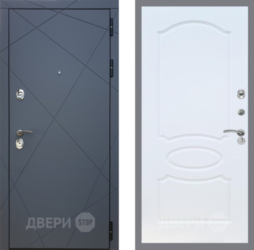 Входная металлическая Дверь Рекс (REX) 13 Силк Титан FL-128 Белый ясень в Жуковский