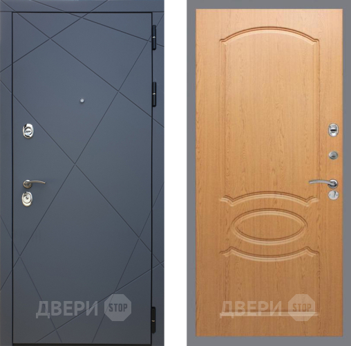Входная металлическая Дверь Рекс (REX) 13 Силк Титан FL-128 Дуб в Жуковский