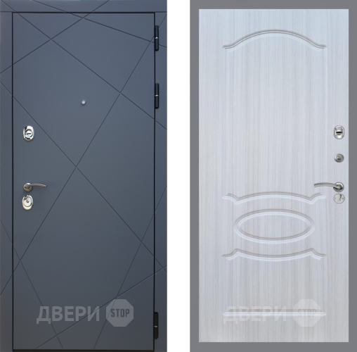 Входная металлическая Дверь Рекс (REX) 13 Силк Титан FL-128 Сандал белый в Жуковский