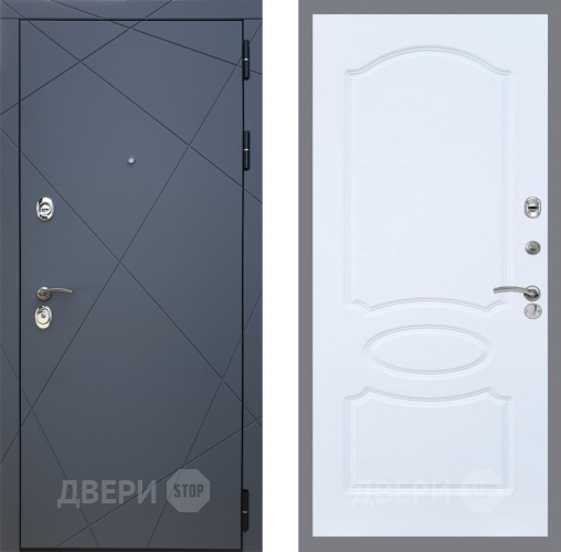 Входная металлическая Дверь Рекс (REX) 13 Силк Титан FL-128 Силк Сноу в Жуковский