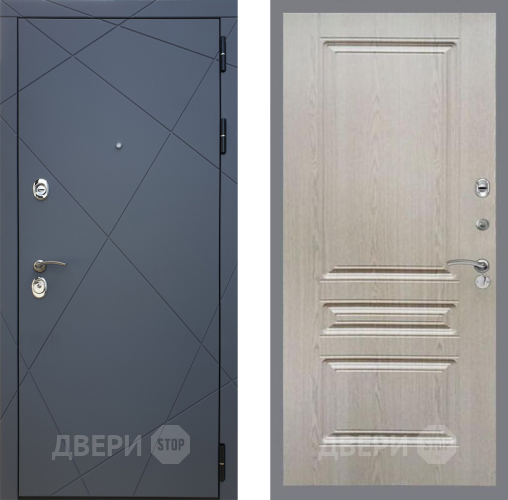 Входная металлическая Дверь Рекс (REX) 13 Силк Титан FL-243 Беленый дуб в Жуковский