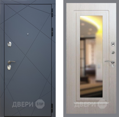 Входная металлическая Дверь Рекс (REX) 13 Силк Титан FLZ-120 Беленый дуб в Жуковский