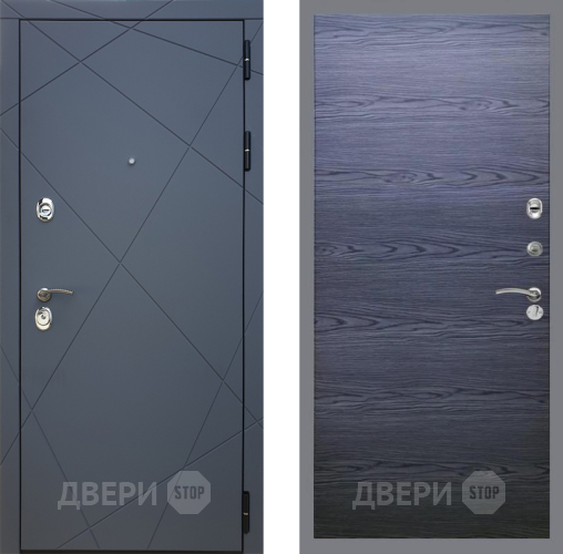 Дверь Рекс (REX) 13 Силк Титан GL Дуб тангенальный черный в Жуковский