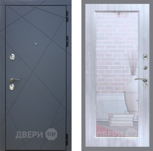 Дверь Рекс (REX) 13 Силк Титан Зеркало Пастораль Сандал белый в Жуковский