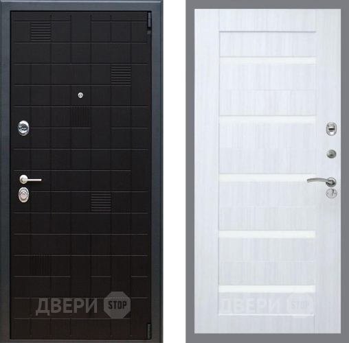 Входная металлическая Дверь Рекс (REX) 12 СБ-14 стекло белое Сандал белый в Жуковский