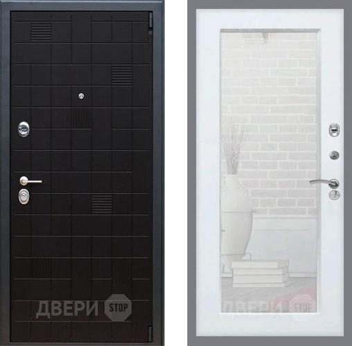 Входная металлическая Дверь Рекс (REX) 12 Зеркало Пастораль Белый ясень в Жуковский