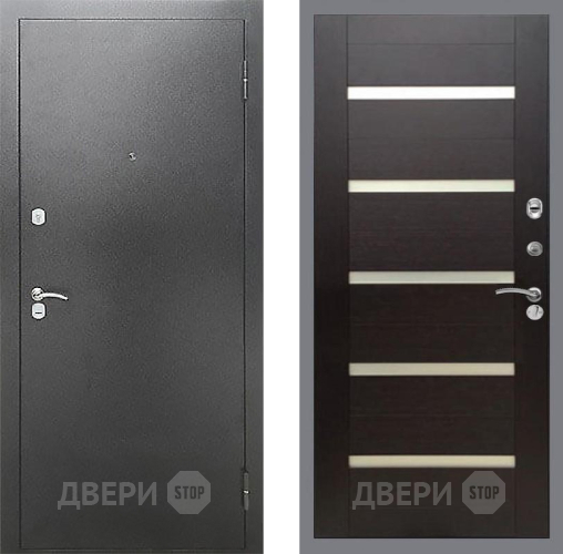 Входная металлическая Дверь Рекс (REX) Сити СБ-14 стекло белое венге поперечный в Жуковский