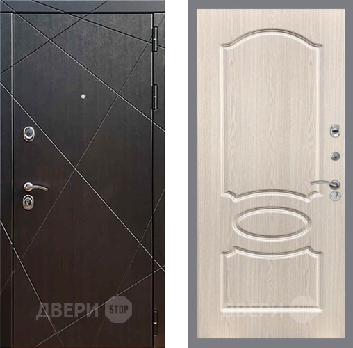 Входная металлическая Дверь Рекс (REX) 13 Венге FL-128 Беленый дуб в Жуковский