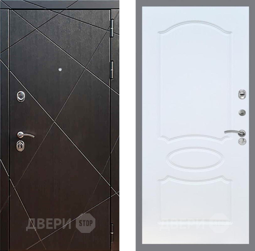 Входная металлическая Дверь Рекс (REX) 13 Венге FL-128 Белый ясень в Жуковский