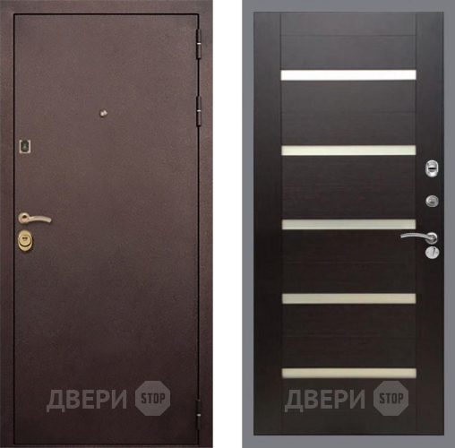 Входная металлическая Дверь Рекс (REX) Лайт 3К СБ-14 стекло белое венге поперечный в Жуковский