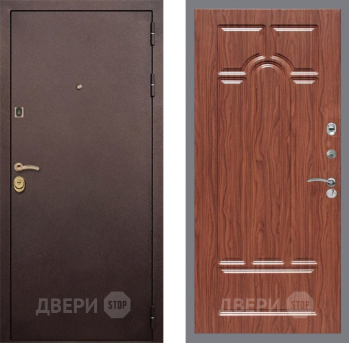 Входная металлическая Дверь Рекс (REX) Лайт 3К FL-58 орех тисненый в Жуковский