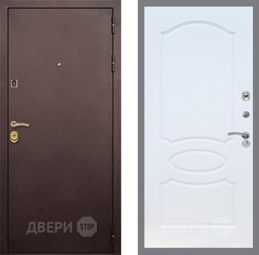 Входная металлическая Дверь Рекс (REX) Лайт 3К FL-128 Белый ясень в Жуковский
