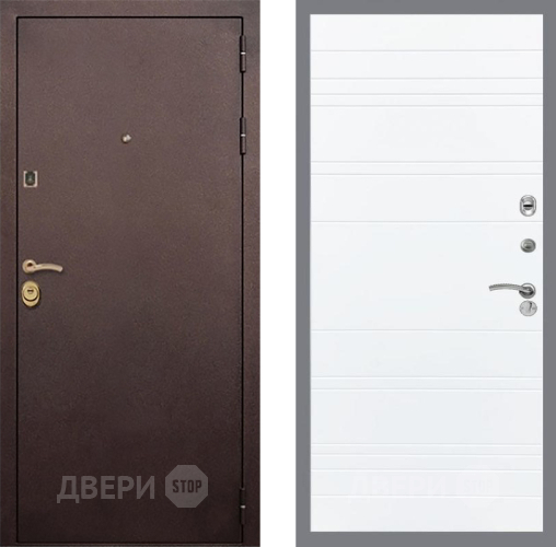 Входная металлическая Дверь Рекс (REX) Лайт 3К Line Силк Сноу в Жуковский