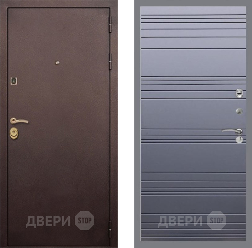 Входная металлическая Дверь Рекс (REX) Лайт 3К Line Силк титан в Жуковский