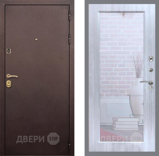 Дверь Рекс (REX) Лайт 3К Зеркало Пастораль Сандал белый в Жуковский