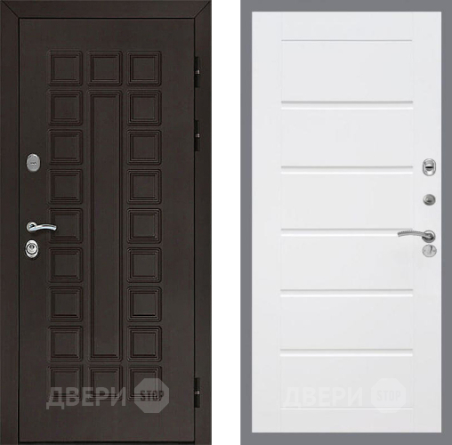 Входная металлическая Дверь Рекс (REX) Сенатор 3К Сити Белый ясень в Жуковский