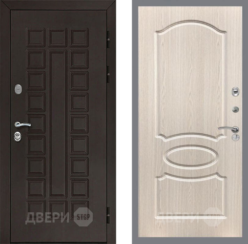 Входная металлическая Дверь Рекс (REX) Сенатор 3К FL-128 Беленый дуб в Жуковский