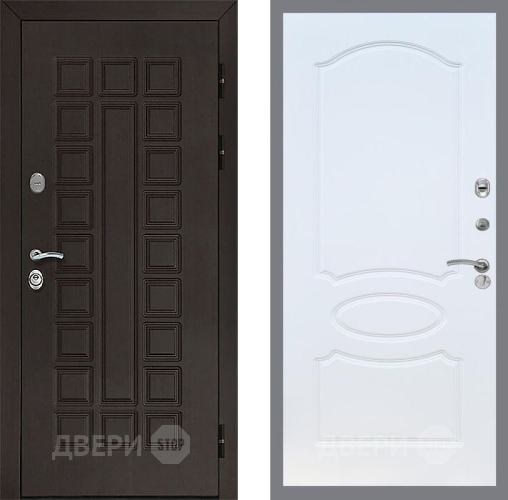 Входная металлическая Дверь Рекс (REX) Сенатор 3К FL-128 Белый ясень в Жуковский
