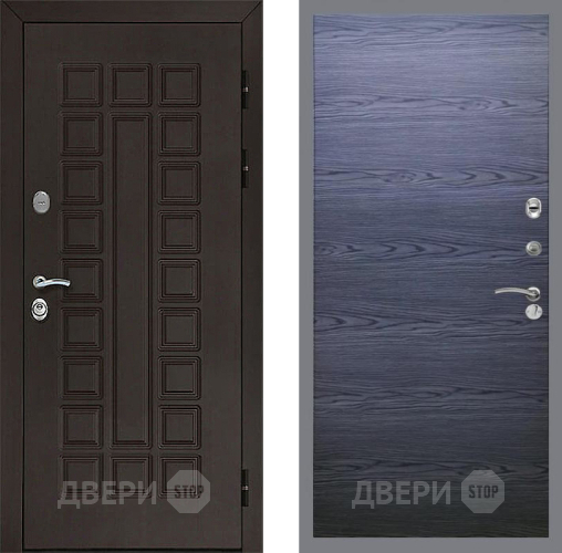 Входная металлическая Дверь Рекс (REX) Сенатор 3К GL Дуб тангенальный черный в Жуковский