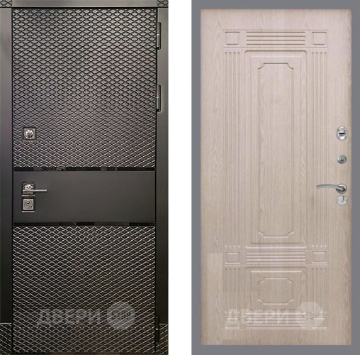 Входная металлическая Дверь Рекс (REX) 15 Черный Кварц FL-2 Беленый дуб в Жуковский