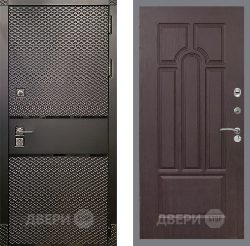 Входная металлическая Дверь Рекс (REX) 15 Черный Кварц FL-58 Венге в Жуковский