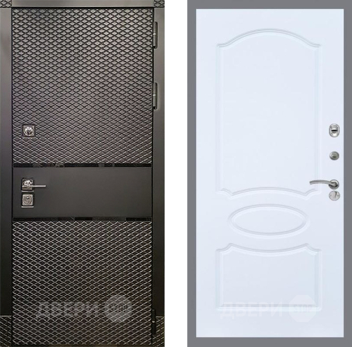 Входная металлическая Дверь Рекс (REX) 15 Черный Кварц FL-128 Силк Сноу в Жуковский
